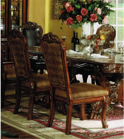 ACME Dresden 10-Piece Luxurious Formal Dining Table Set Kitchen Furniture Set Include 1 Extendable Dining Table, 6 Side Chairs, 2 Arm Chairs and Buffet & Hutch