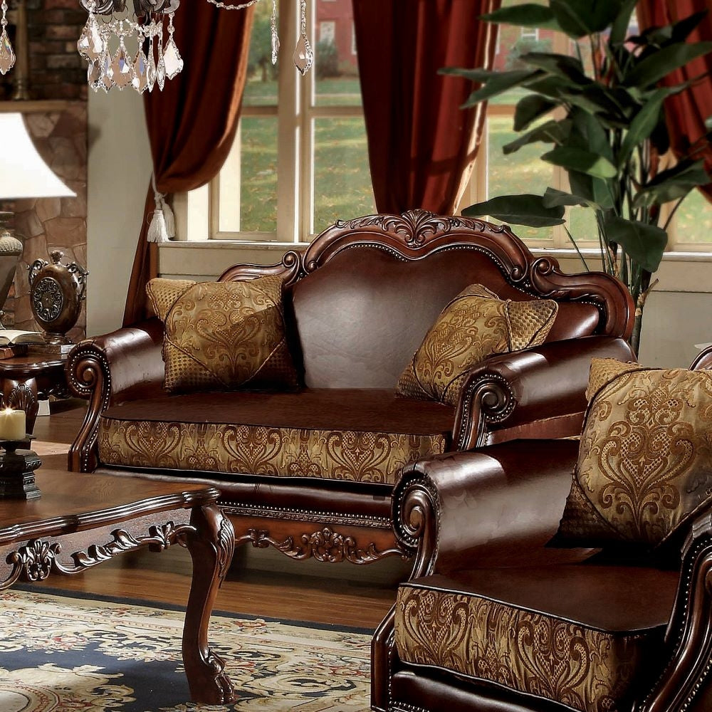 ACME Dresden 4PC Living Room Set, Including Sofa, Loveseat, Chair and Coffee Table