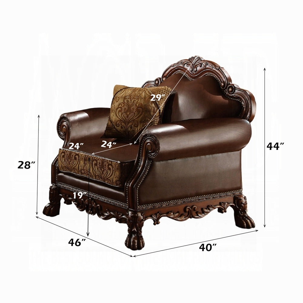 ACME Dresden 4PC Living Room Set, Including Sofa, Loveseat, Chair and Coffee Table