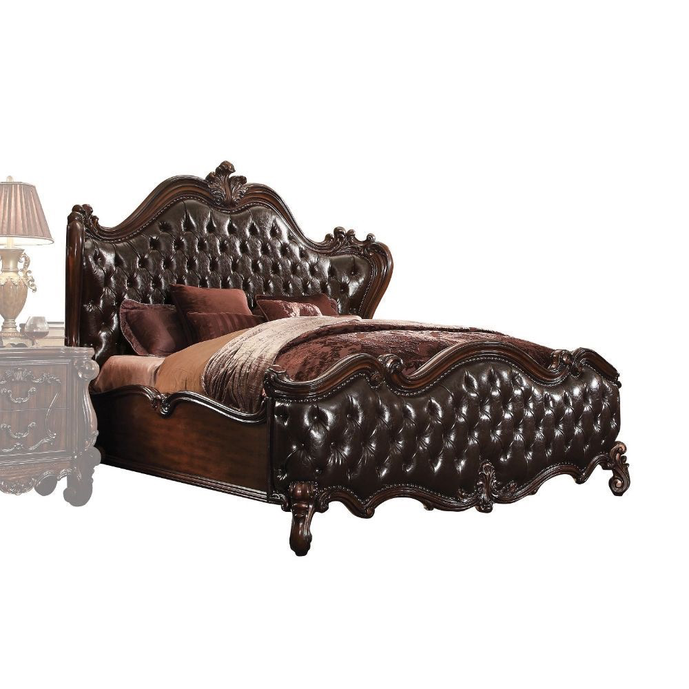 ACME Versailles Collection 6-Piece Luxury Solid Wood Bedroom Set Includes Bed, Dresser, Chest, 2 x Nightstand and Mirror, Boxspring Required