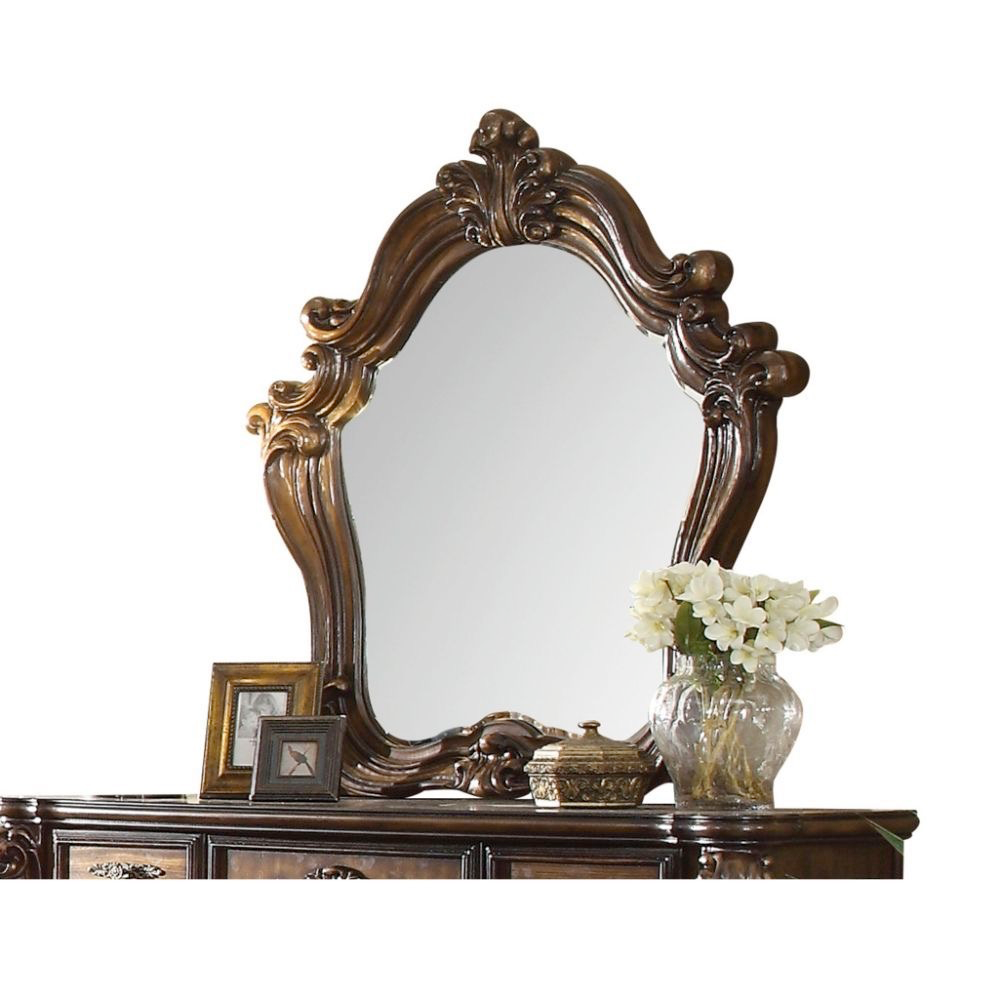 ACME Versailles Collection 6-Piece Luxury Solid Wood Bedroom Set Includes Bed, Dresser, Chest, 2 x Nightstand and Mirror, Boxspring Required