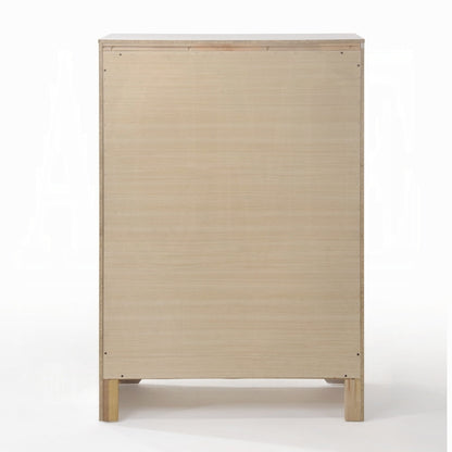 ACME Naima Collection 5-Piece Wooden Bedroom Set Bed Frame, Dresser, Chest, Nightstand and Mirror, Box Spring Not Required