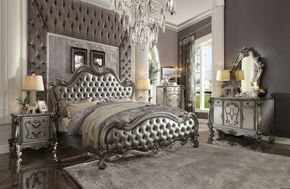 ACME Versailles Collection 6-Piece Luxury Solid Wood Bedroom Set Includes Bed, Dresser, Chest, 2 x Nightstand and Mirror, Boxspring Required