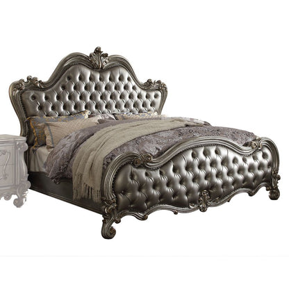 ACME Versailles Collection 6-Piece Luxury Solid Wood Bedroom Set Includes Bed, Dresser, Chest, 2 x Nightstand and Mirror, Boxspring Required