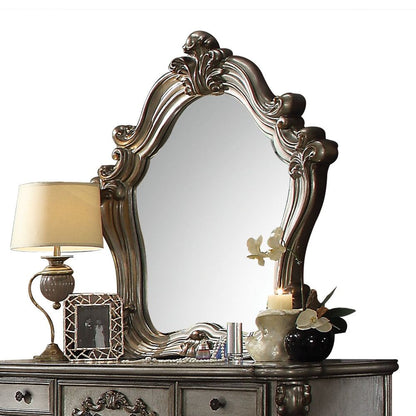 ACME Versailles Collection 6-Piece Luxury Solid Wood Bedroom Set Includes Bed, Dresser, Chest, 2 x Nightstand and Mirror, Boxspring Required