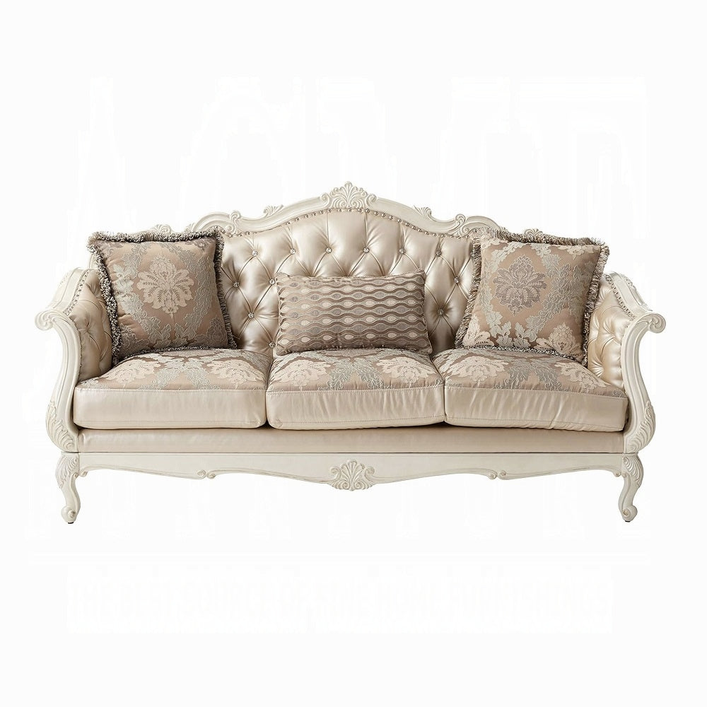 ACME Chantelle collection 4-Piece Living Room Set Include Sofa, Loveseat, Chair and Coffee Table, Formal Furniture Set