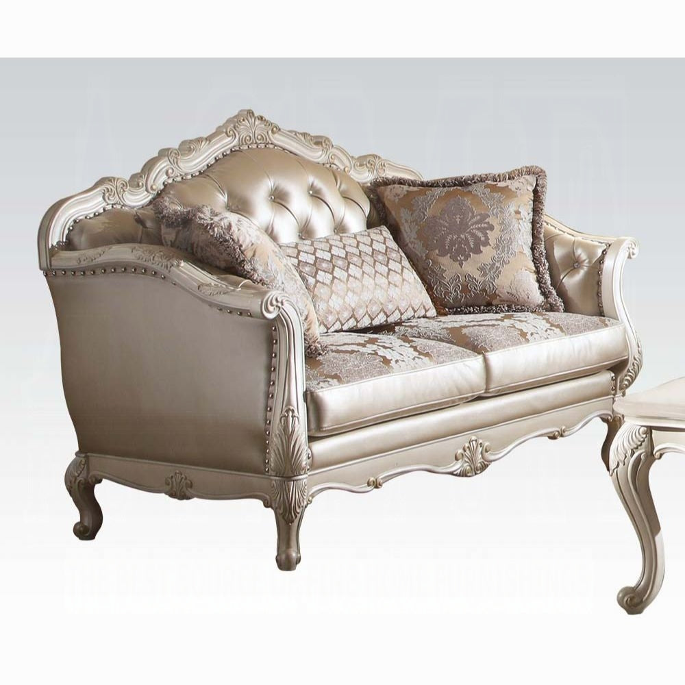 ACME Chantelle collection 4-Piece Living Room Set Include Sofa, Loveseat, Chair and Coffee Table, Formal Furniture Set