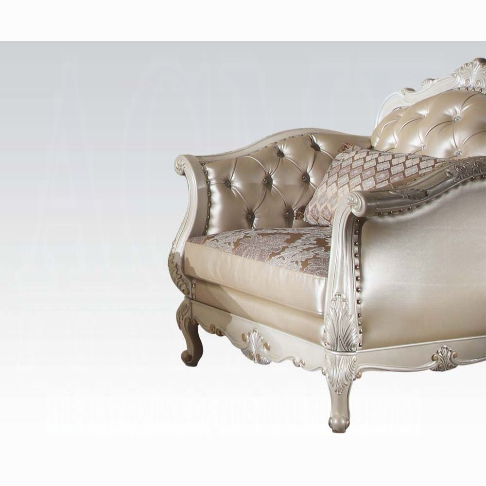 ACME Chantelle collection 4-Piece Living Room Set Include Sofa, Loveseat, Chair and Coffee Table, Formal Furniture Set
