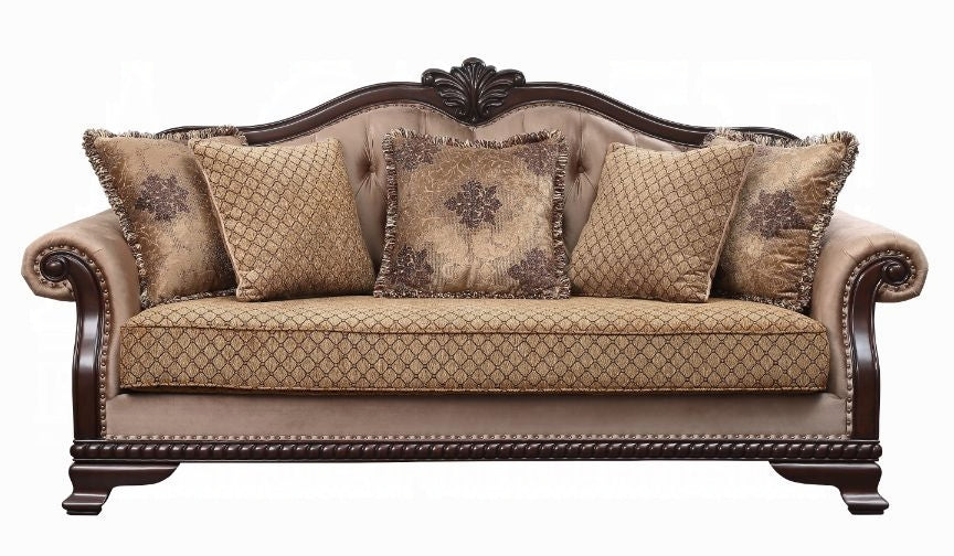 ACME Chateau De Ville Colletion 4-Piece Living Room Set Include Sofa, Loveseat, Chair and Coffee Table, Formal Furniture Set