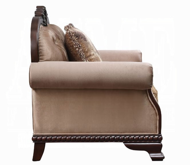 ACME Chateau De Ville Colletion 4-Piece Living Room Set Include Sofa, Loveseat, Chair and Coffee Table, Formal Furniture Set