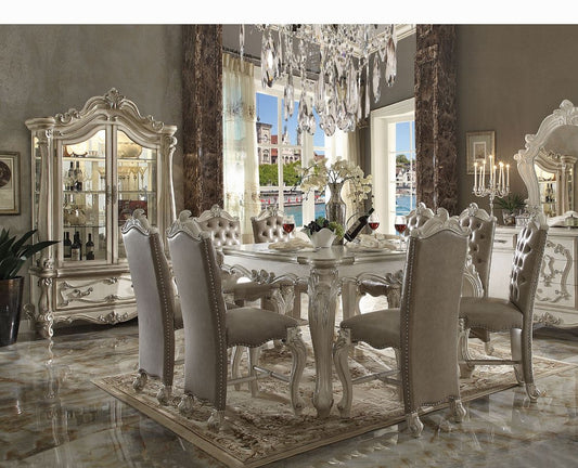 ACME Versailles 9ps Dining Room Set 1 Counter Height Table and 8 Counter Height Chair