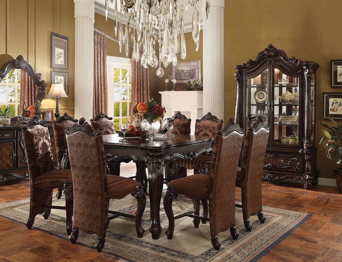 ACME Versailles 9ps Dining Room Set 1 Counter Height Table and 8 Counter Height Chair