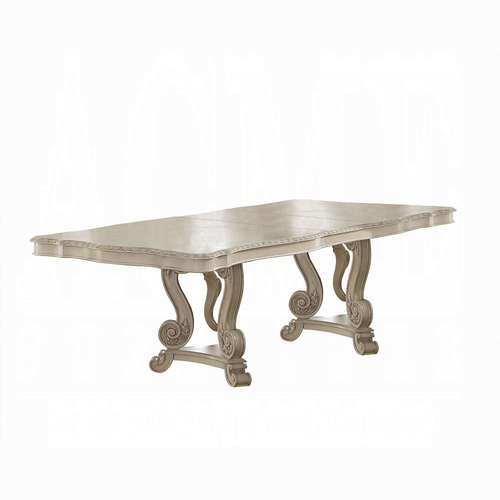 ACME Ragenardus Kitchen Furniture Set 11pc Formal Dining Table Set Includes 1 Table, 8 Side Chairs and 2 Arm Chairs, Set for 10 Persons