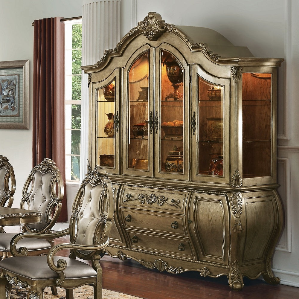 ACME Ragenardus Buffet & Hutch Vintage Oak Finish 61294