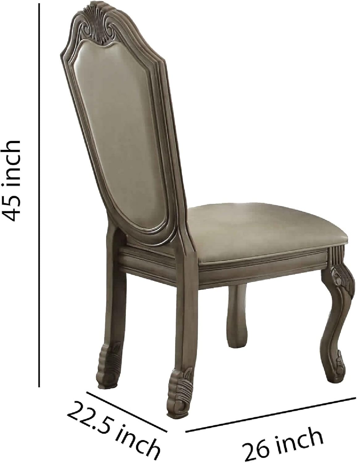 Chateau de Ville Side Chair Antique White Finish, Set of 2