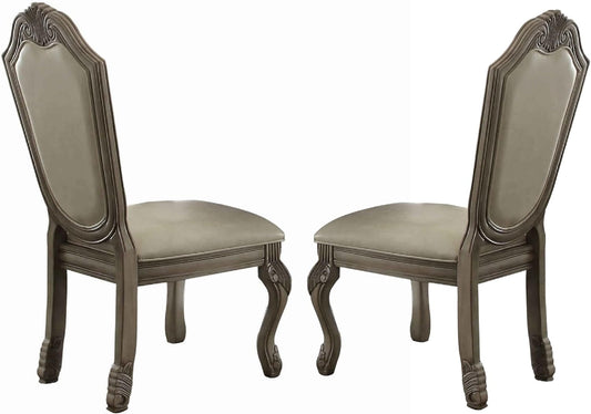 Chateau de Ville Side Chair Antique White Finish, Set of 2