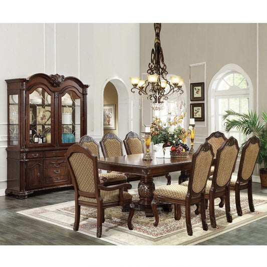 ACME Traditional 9-Piece Dining Room Set with Dining Extendable Table, 6 Side Chairs and 2 Arm Chairs, Set for 8 Persons