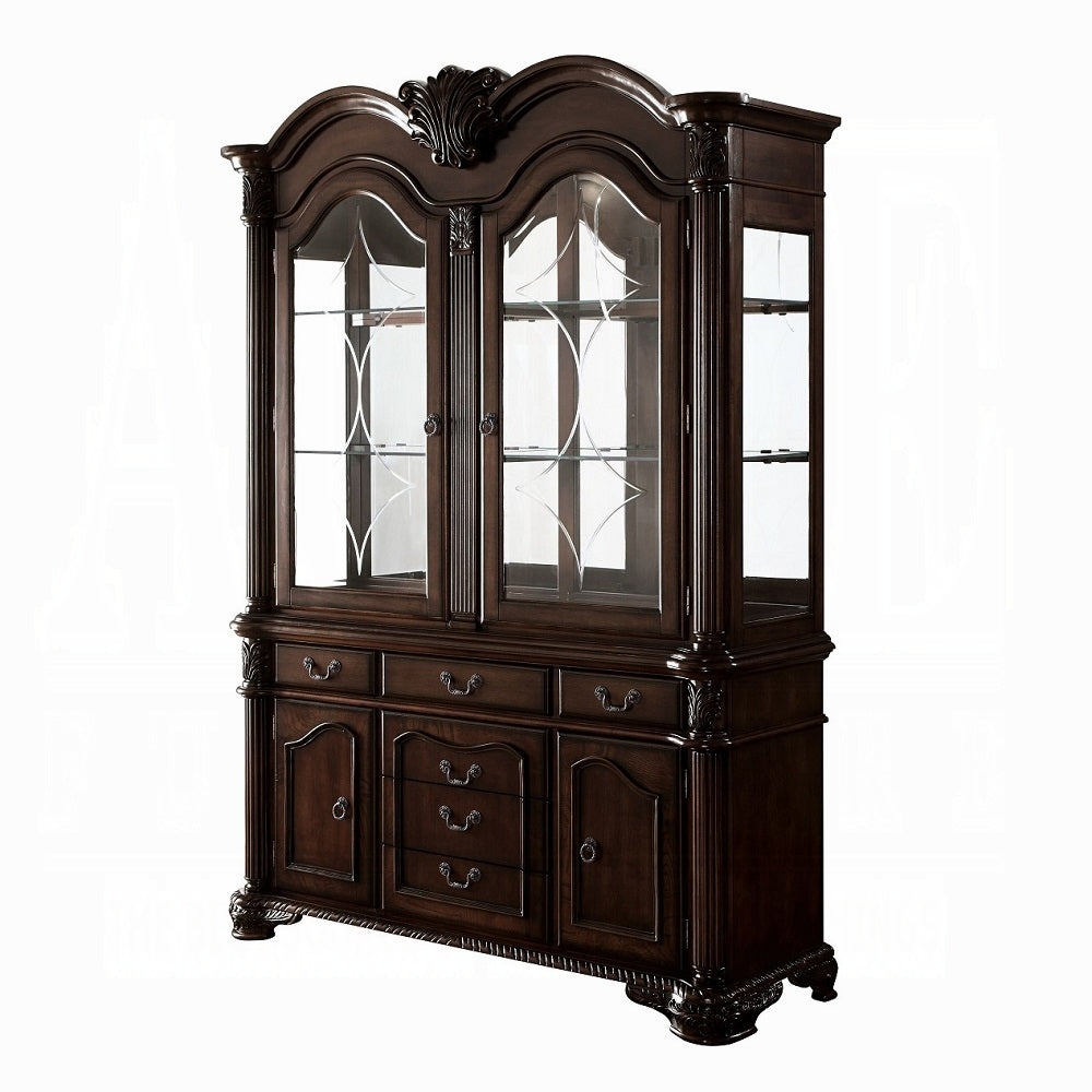 ACME Chateau De Ville 10-Piece Dining Set Include 1 Dining Extension Table, 6 Side Chairs, 2 Arm Chairs and 1 Buffet & Hutch