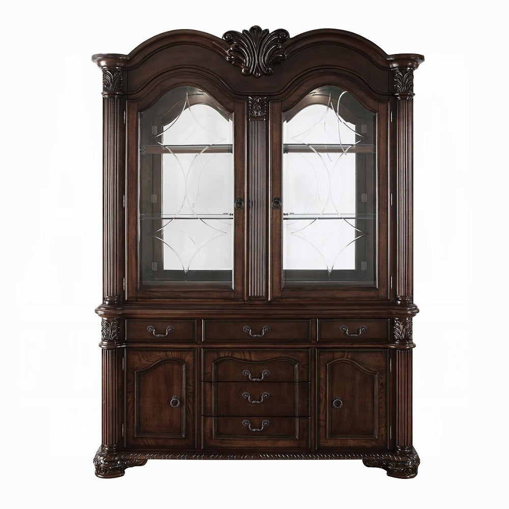 ACME Chateau De Ville 10-Piece Dining Set Include 1 Dining Extension Table, 6 Side Chairs, 2 Arm Chairs and 1 Buffet & Hutch