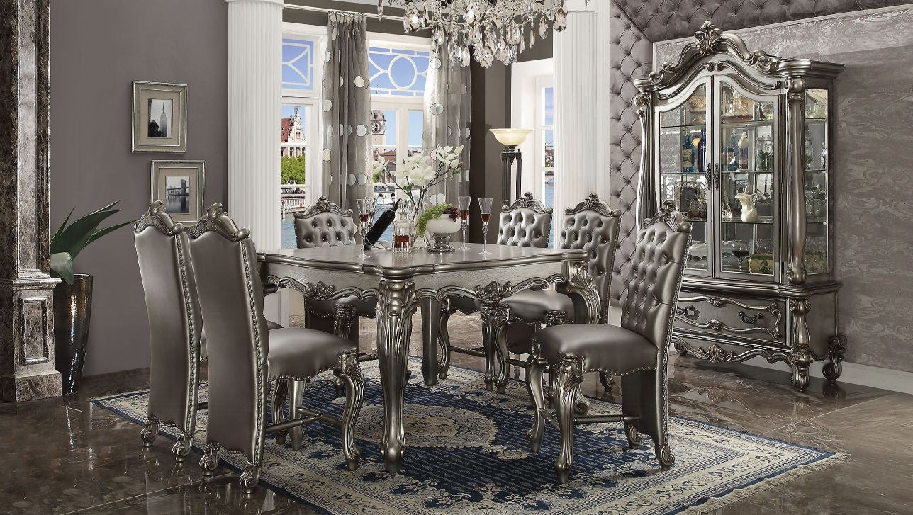 ACME Versailles Curio Antique Platinum Finish 66838