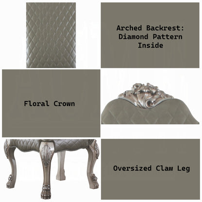 ACME Dresden 12-Piece Luxurious Formal Dining Table Set Kitchen Furniture Set Include 1 Extendable Dining Table, 8 Side Chairs, 2 Arm Chairs and Buffet & Hutch