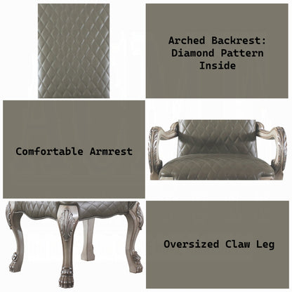 ACME Dresden 12-Piece Luxurious Formal Dining Table Set Kitchen Furniture Set Include 1 Extendable Dining Table, 8 Side Chairs, 2 Arm Chairs and Buffet & Hutch