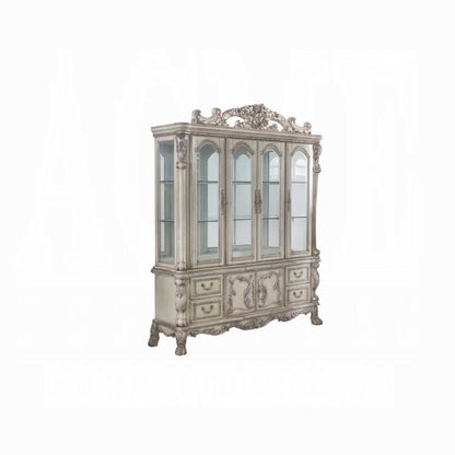 ACME Dresden 12-Piece Luxurious Formal Dining Table Set Kitchen Furniture Set Include 1 Extendable Dining Table, 8 Side Chairs, 2 Arm Chairs and Buffet & Hutch