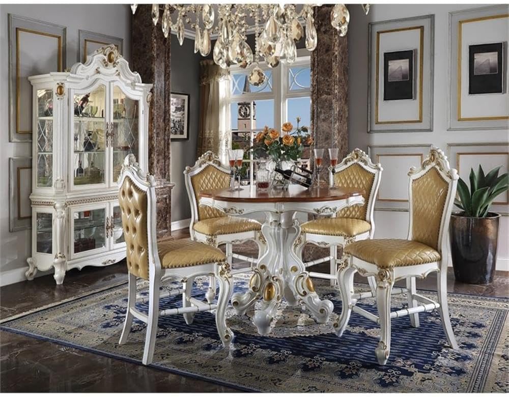 ACME Picardy 5ps Counter Height Dining Set