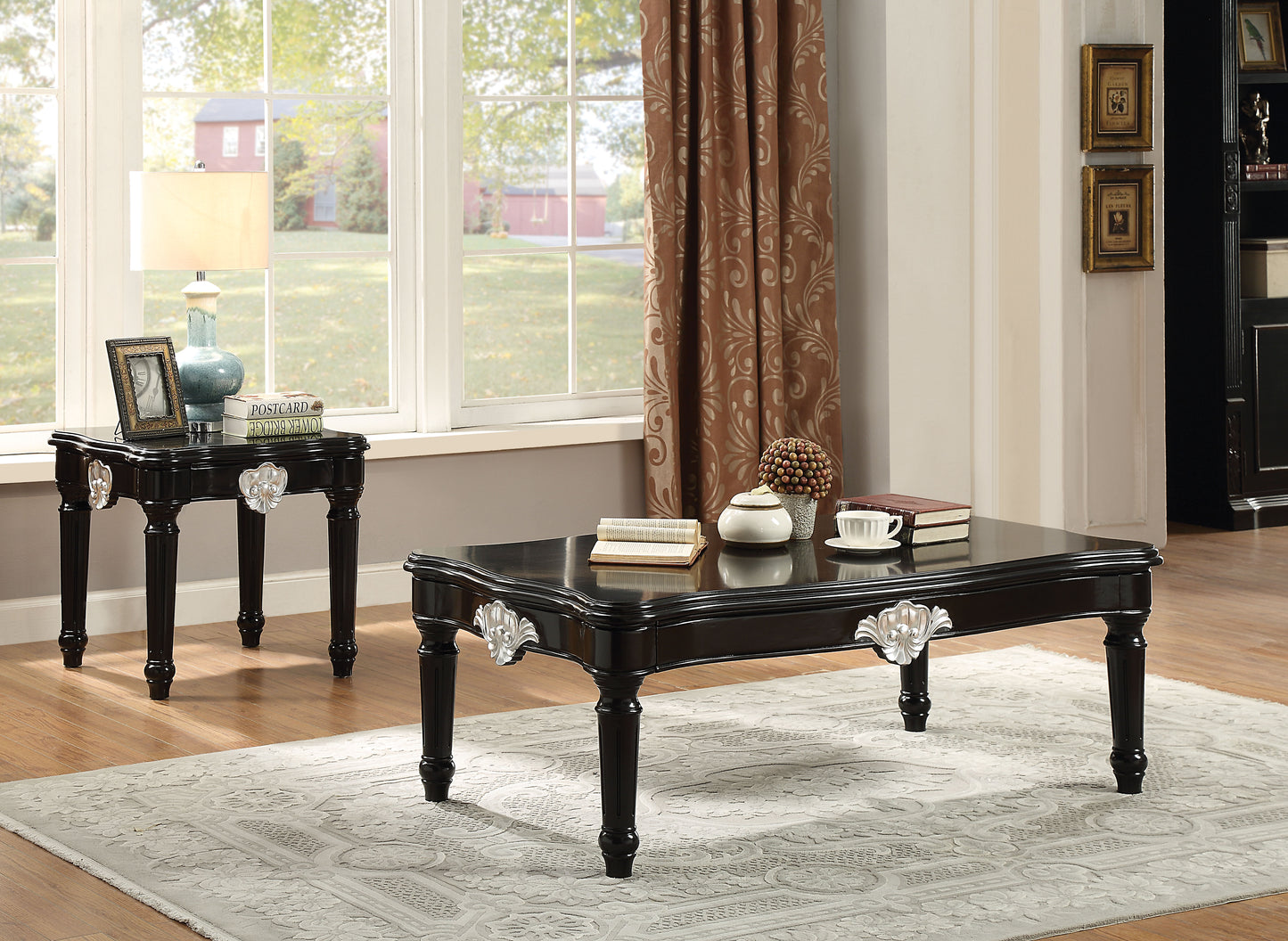 ACME Ernestine 4-Piece Living Room Set Include Sofa w/ 7 Pillows, Loveseat w/ 5 Pillows, Chair w/ 2 Pillows and Coffee Table