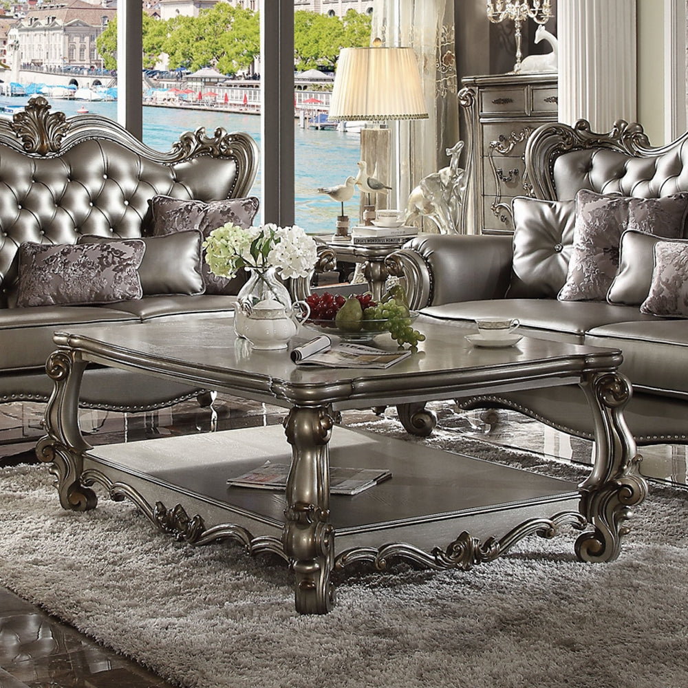 ACME Versailles Collection Luxury 4-Piece Living Room Set, Including Sofa, Loveseat, Chair and Coffee Table