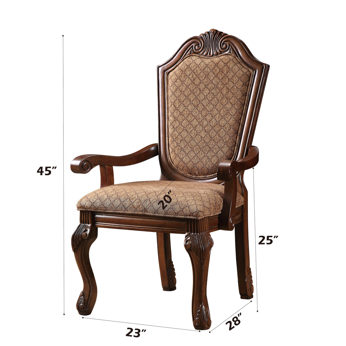 ACME Chateau De Ville 10-Piece Dining Set Include 1 Dining Extension Table, 6 Side Chairs, 2 Arm Chairs and 1 Buffet & Hutch