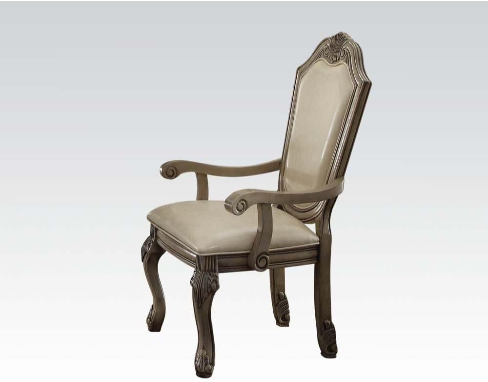 ACME Chateau De Ville 10-Piece Dining Set Include 1 Dining Extension Table, 6 Side Chairs, 2 Arm Chairs and 1 Buffet & Hutch