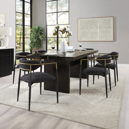 ACME Jaramillo 7-Piece Wooden Dining Table Set for 6 Including 1 Table and 6 Chairs