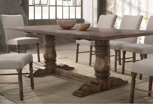 ACME Leventis 9-ps Dining Table Set Includes 1 Dining Table and 8 Side Chairs, Set for 8-Person