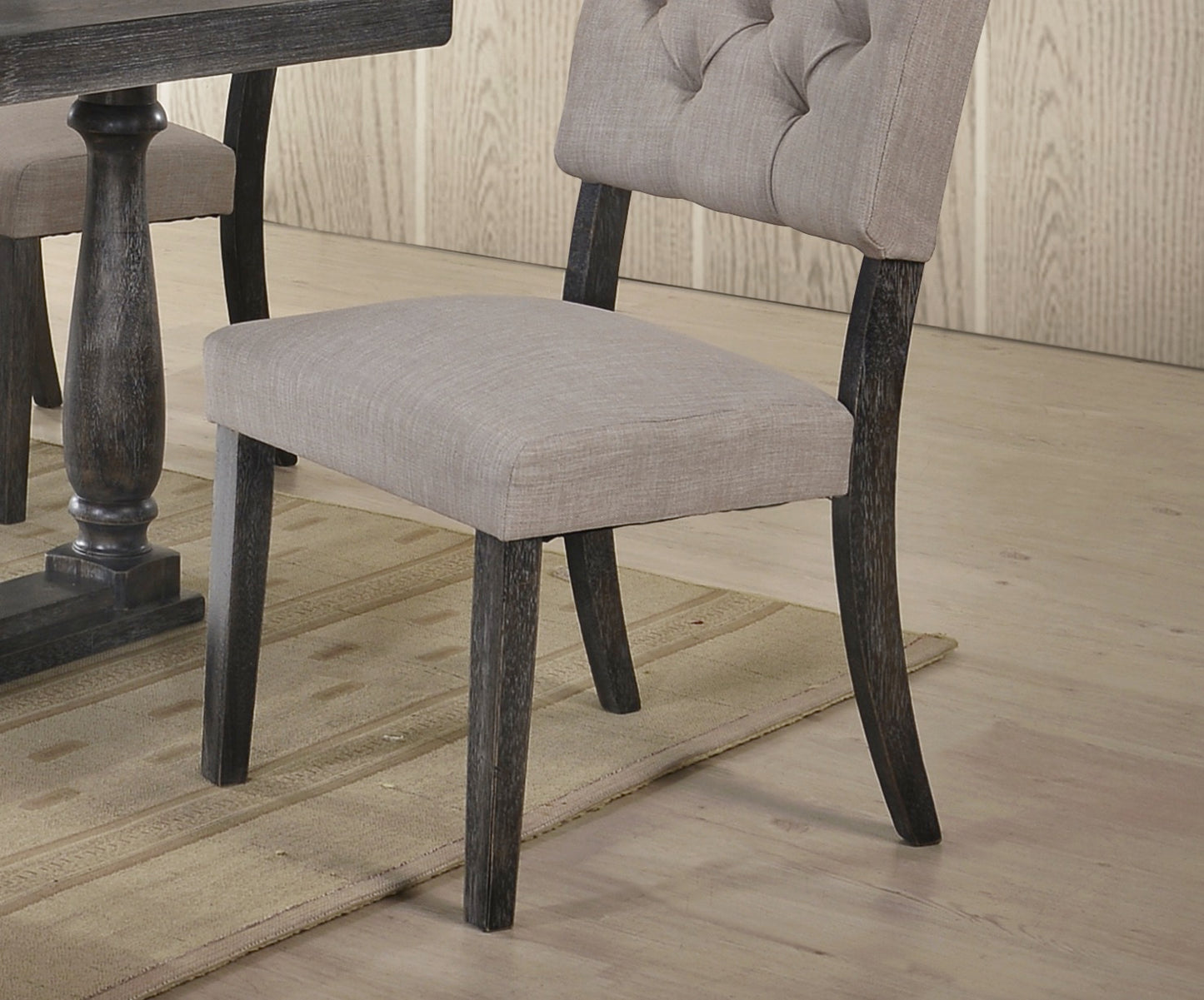 ACME Bernard 7-ps Casual Dining Table Set Include 1 Dining Table, 6 Side Chairs, 6 -Person Dining Set