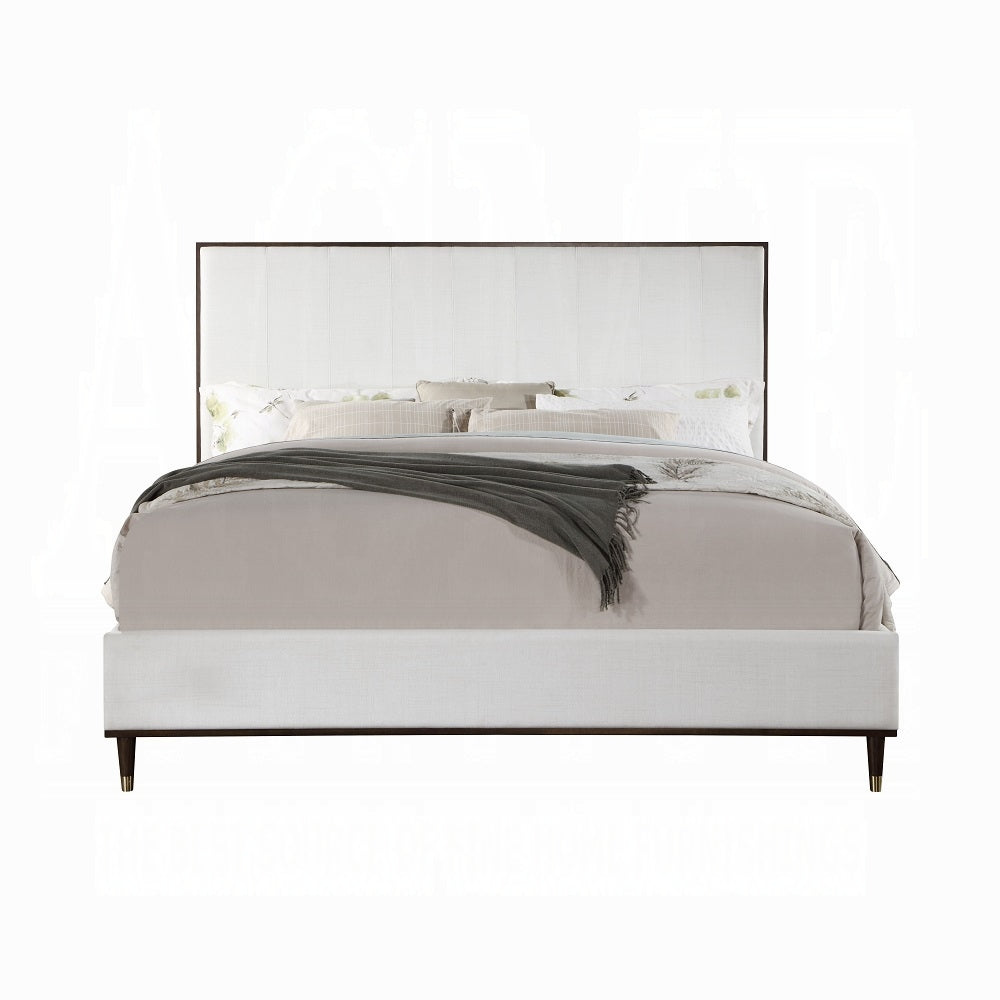 ACME Carena 6-Piece Modern Luxury Bedroom Set Includes Panel Bed, Dresser, Chest, 2x Nightstands and Mirror, Box Spring Required