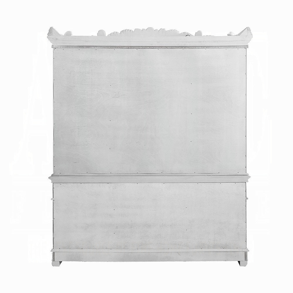 ACME Vendome Buffet & Hutch Antique Pearl Finish DN01350