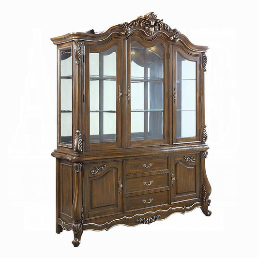 ACME Latisha Buffet & Hutch Antique Oak Finish DN01360
