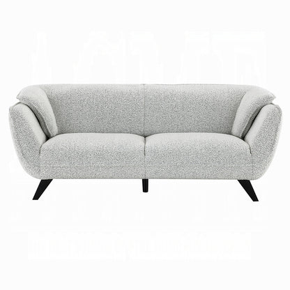 ACME Nayeli 4-Piece Living Room Set Include Sofa, Loveseat, Chair and Coffee Table, Light Gray Boucle