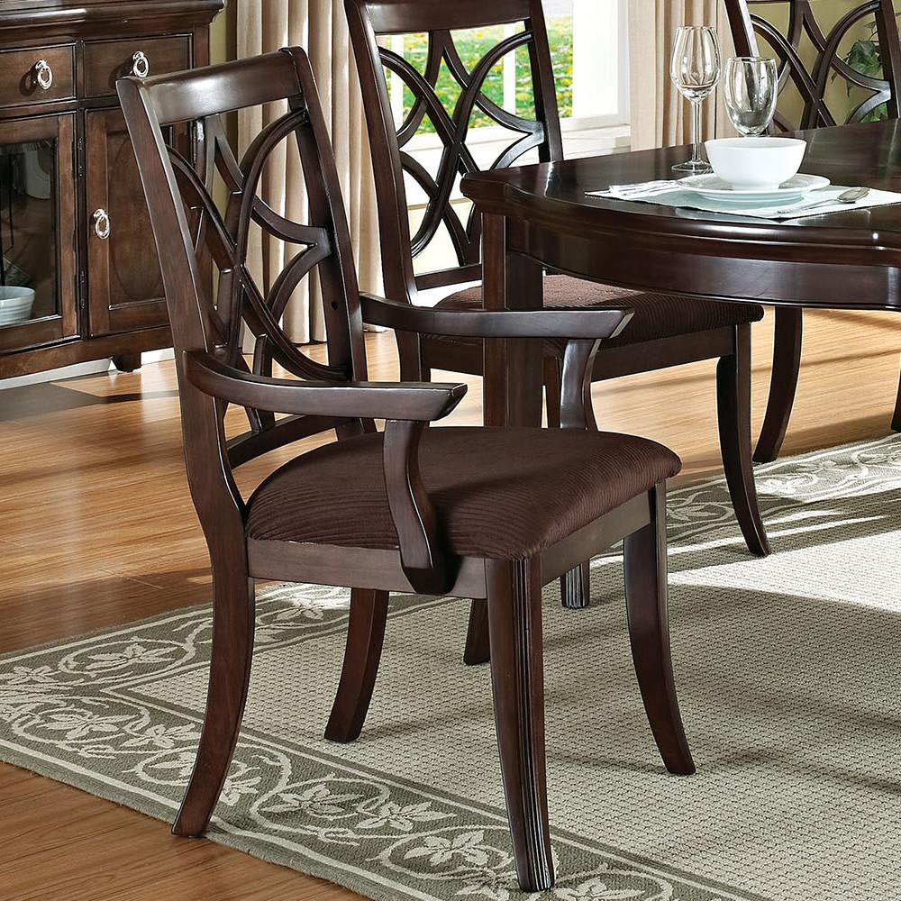 ACME Dark Walnut Wood Dining Table Set 7Pcs with Leaf Acme Furniture 60255 Keenan