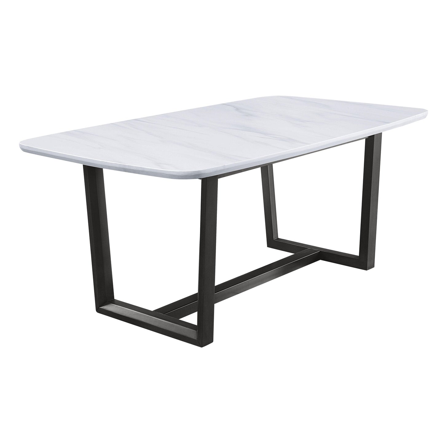 ACME Marble Top & Weathered Gray 7pcs Dining Table Set by Acme Madan DN00059-7pcs